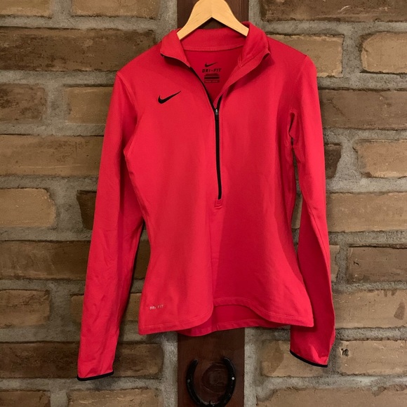 red nike half zip